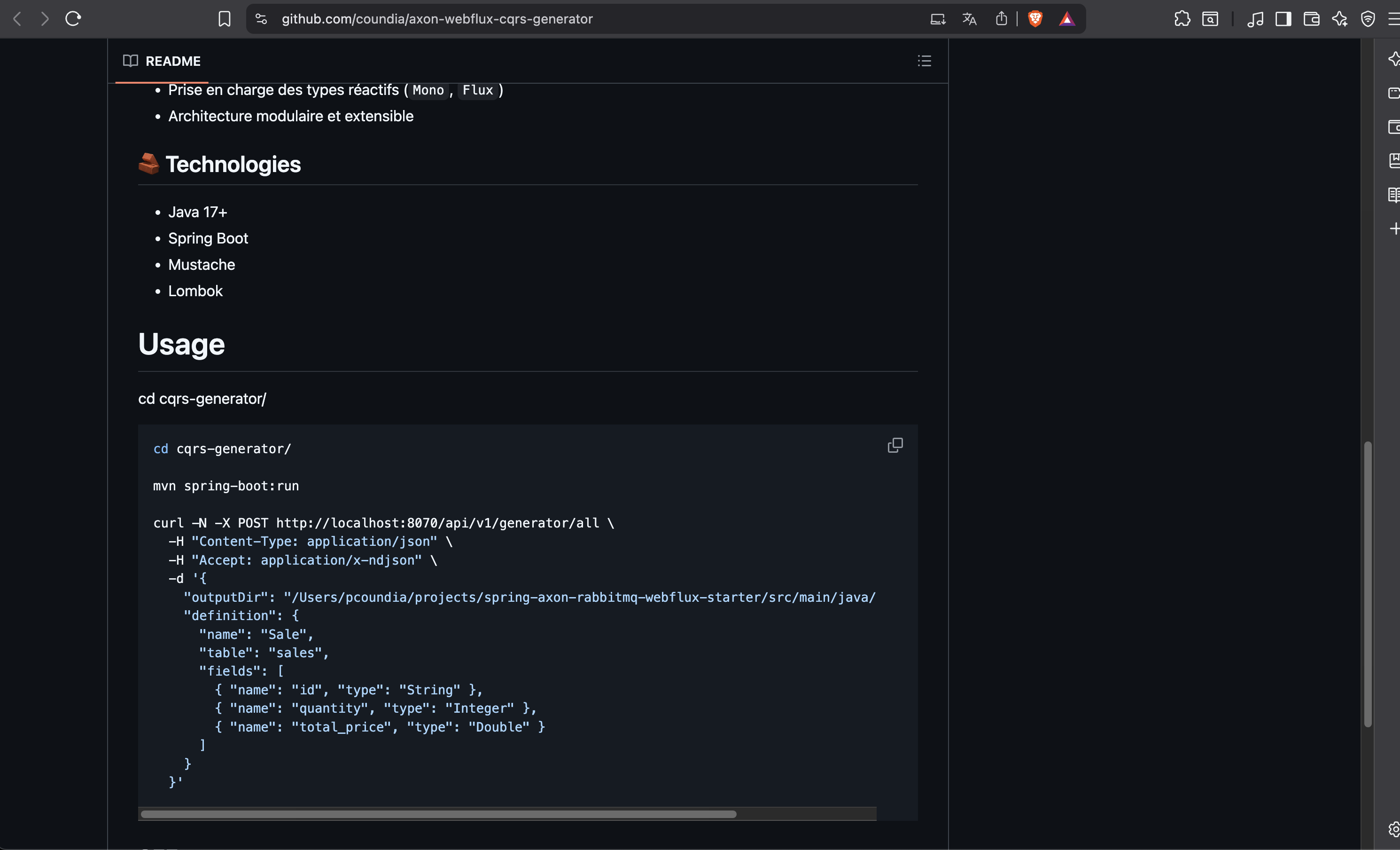 Générateur code DDD (Spring Boot WebFlux)
