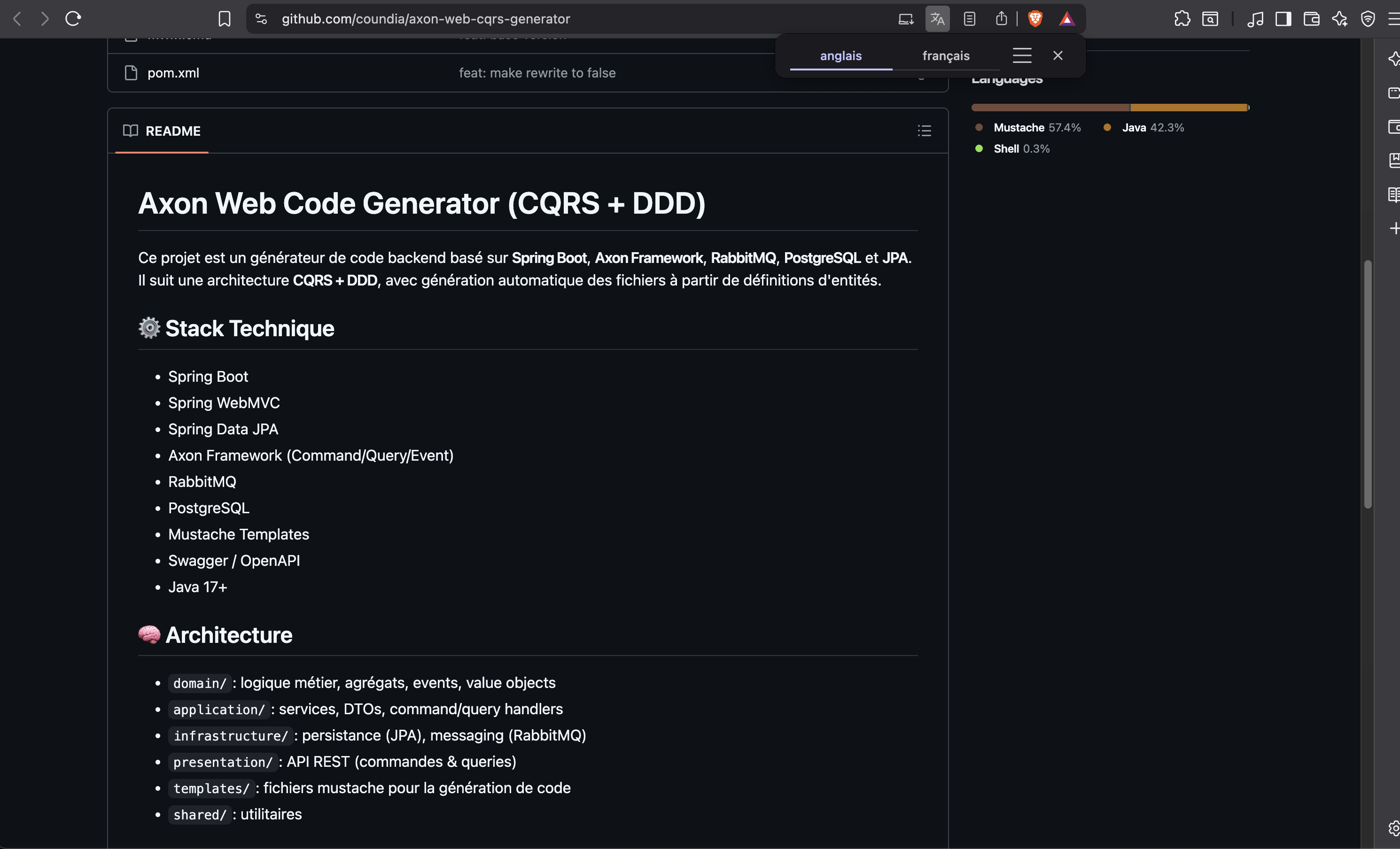 Générateur code DDD (Spring Boot MVC)