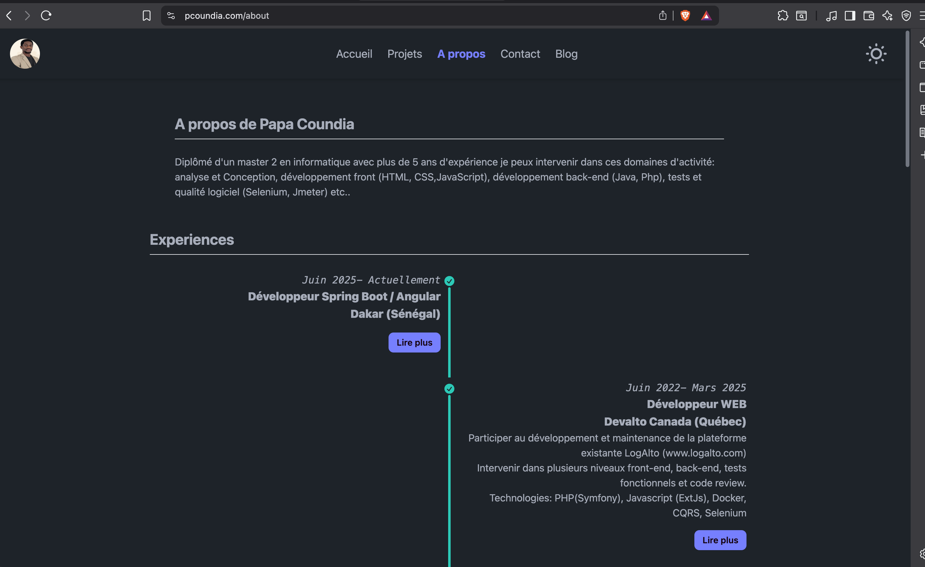 Portfolio (Angular)
